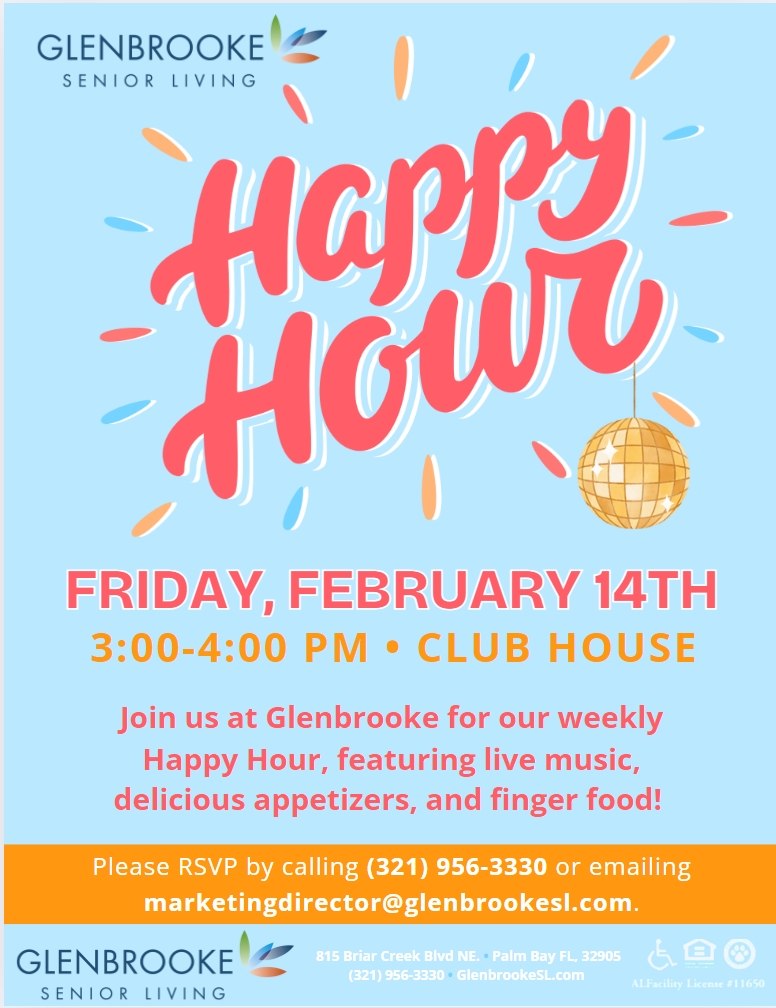 Palm Bay- Weekly Happy Hour with Glenbrooke Senior Living